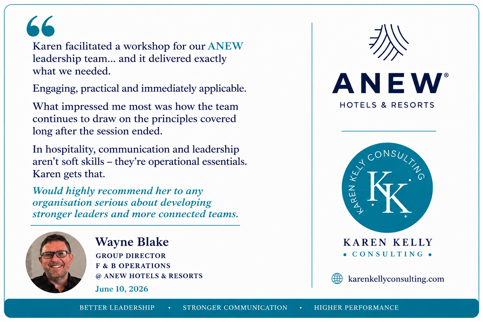 Karen Kelly Consulting - Testomonial Testimonial